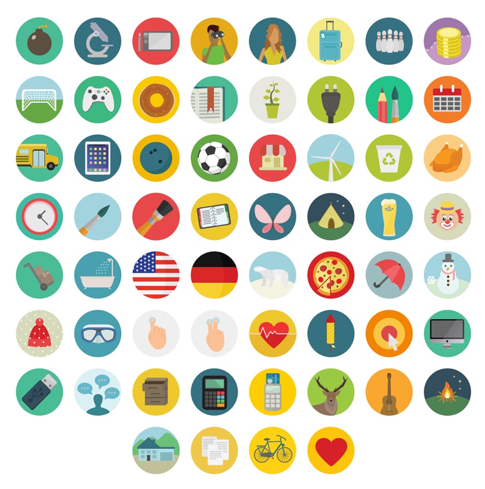 180 Free Flat Icon Sets Css Author