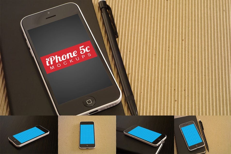 Clean iPhone 5c Mockups