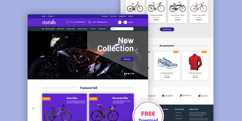 Download Free Ecommerce Web Templates Psd Css Author PSD Mockup Templates