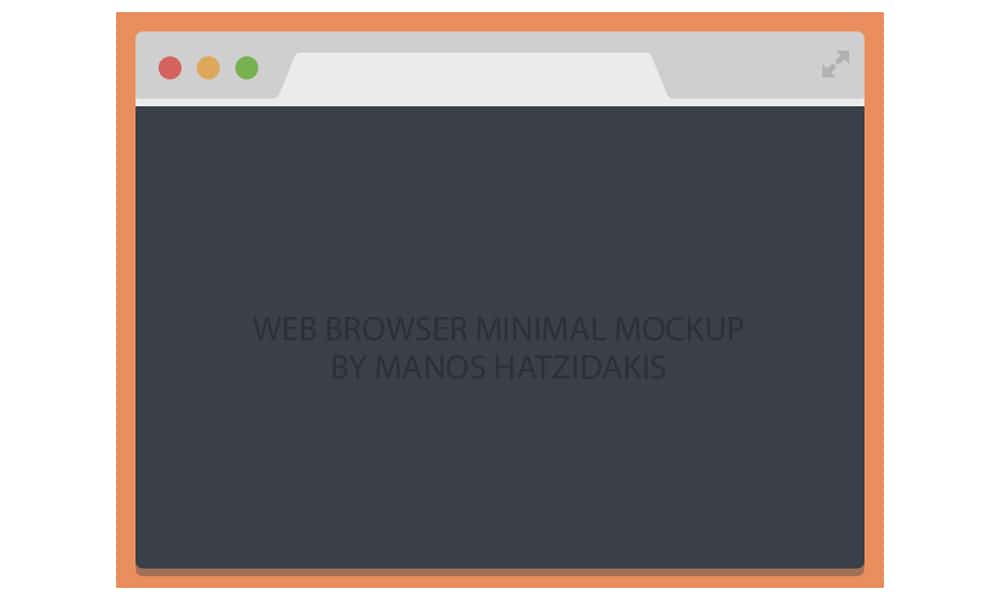 Flat Chrome Browser Free Psd