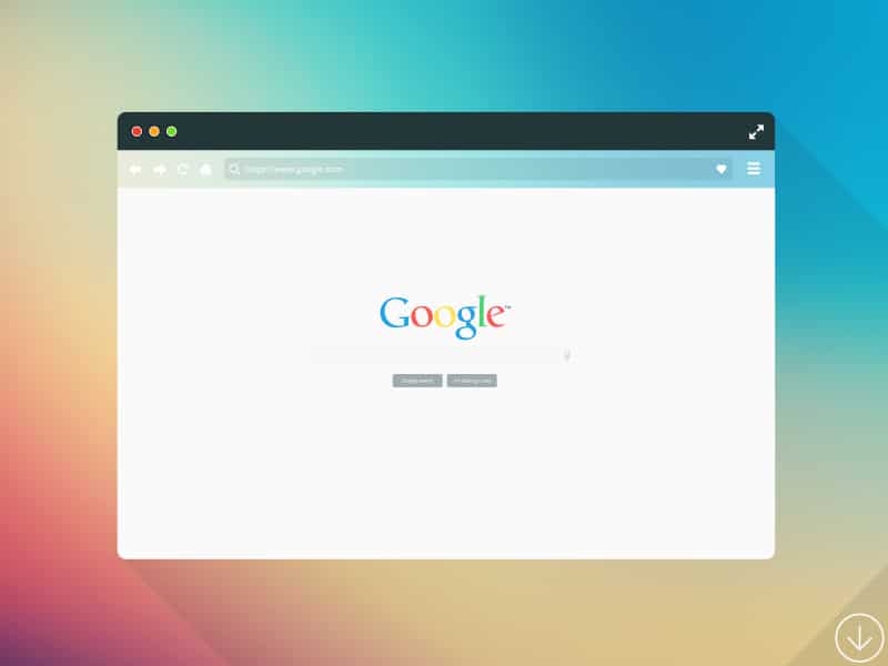 Free Flat Browser Mockup
