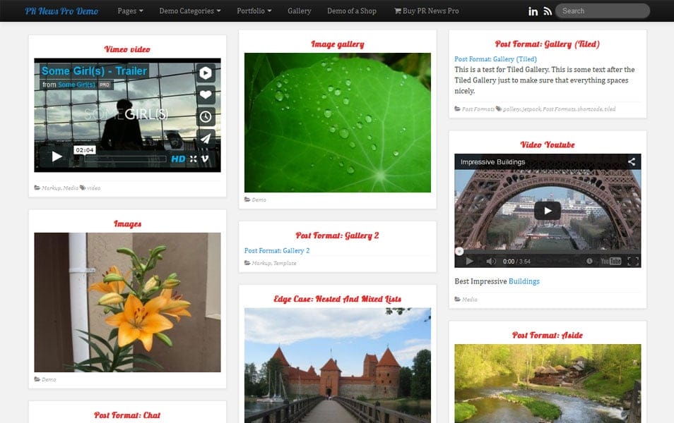 PR News WordPress theme