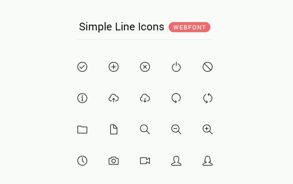 line icons webfont