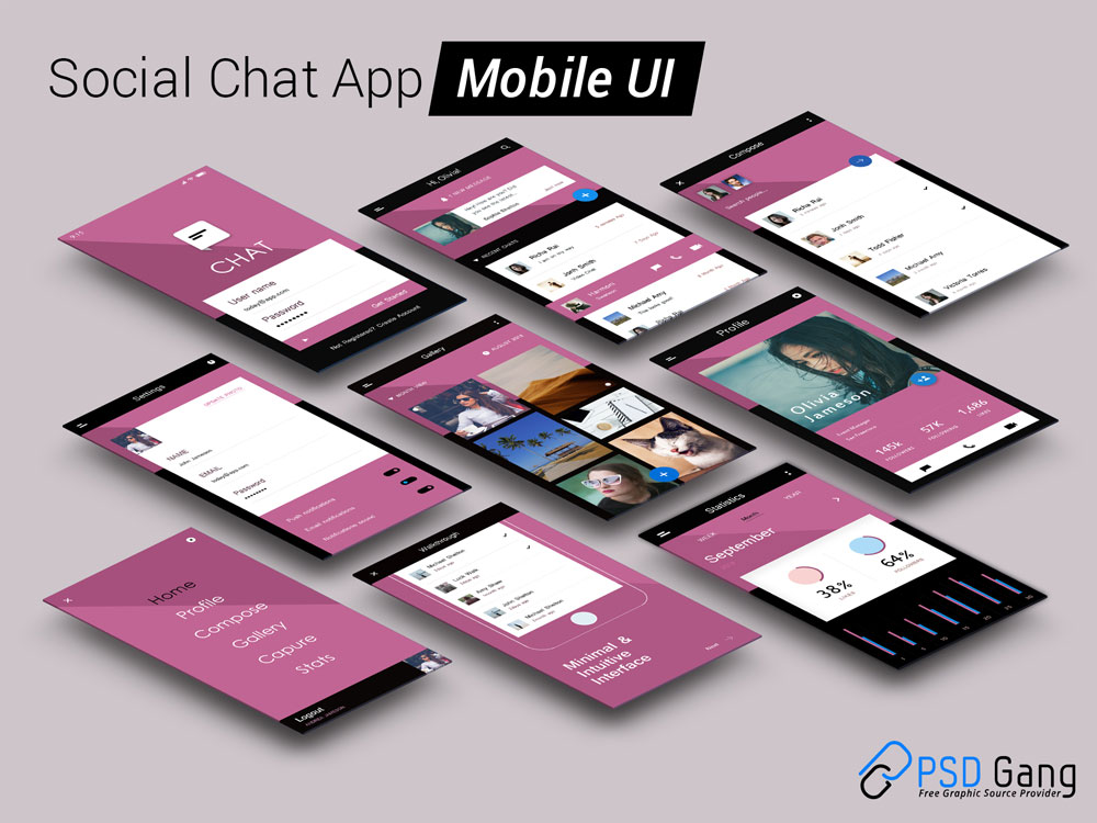 Download Latest Free Mobile App Ui Psd Designs Css Author PSD Mockup Templates