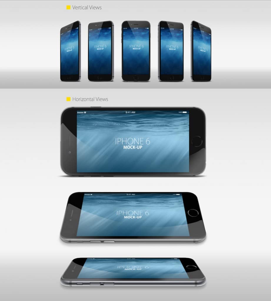 250+ IPhone 6 Mockup Design Templates (PSD, Ai, Sketch)