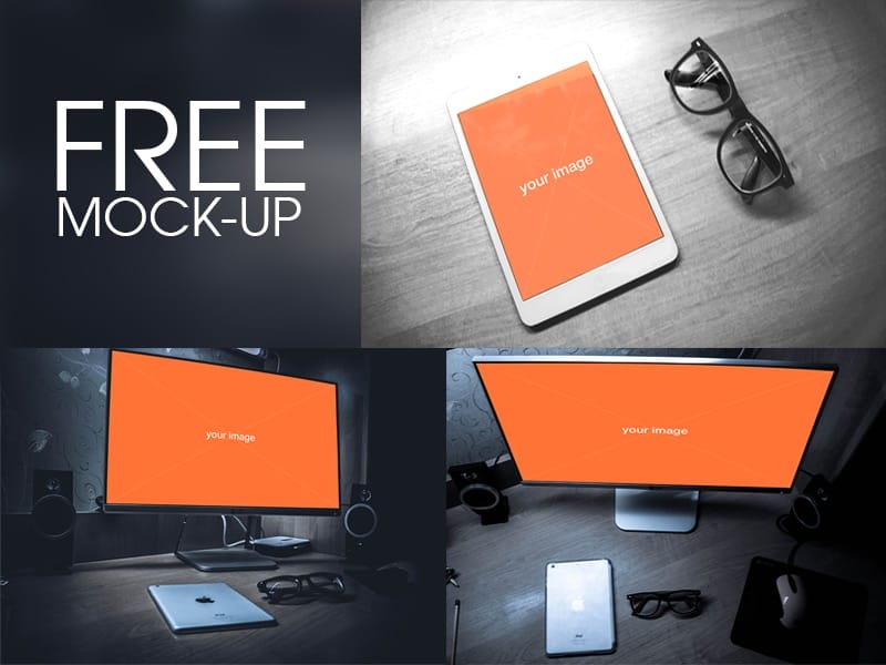 Download Free Workspace Mockup Design Templates » CSS Author PSD Mockup Templates