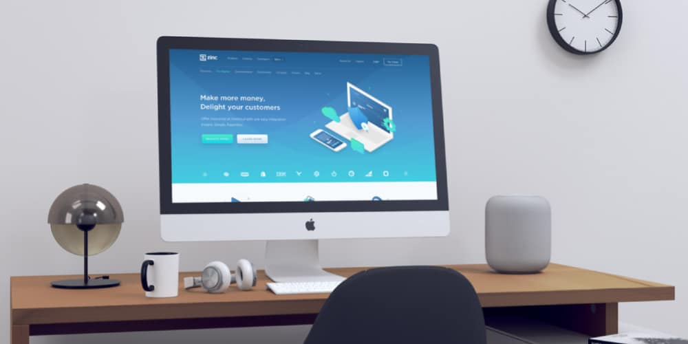 Realistic iMac Mockup PSD