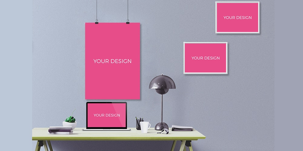 Workspace Zone Mockup PSD