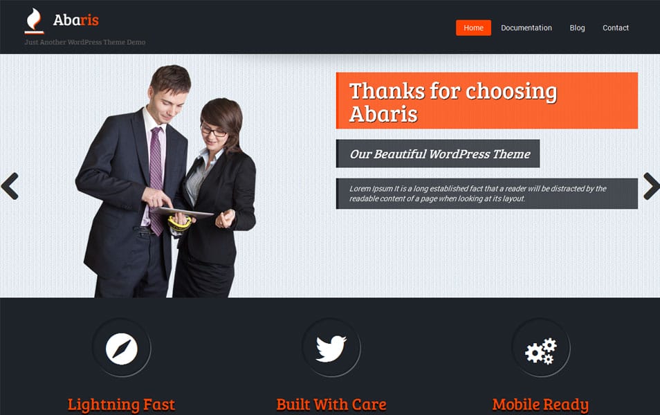 Abaris Free Portfolio WordPress Theme