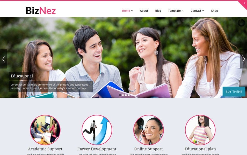 Biznez Lite Free Portfolio WordPress Theme