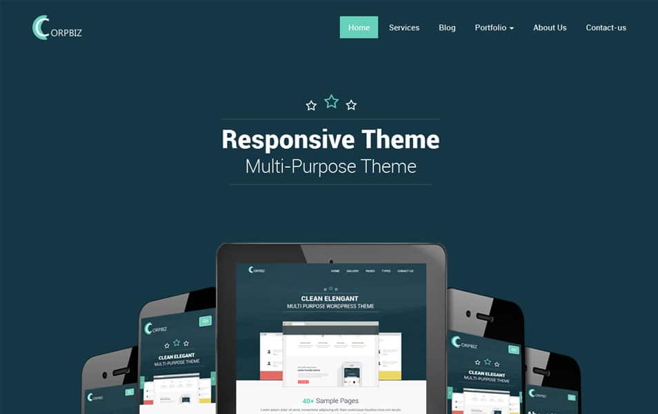 Corpbiz Free Portfolio WordPress Theme