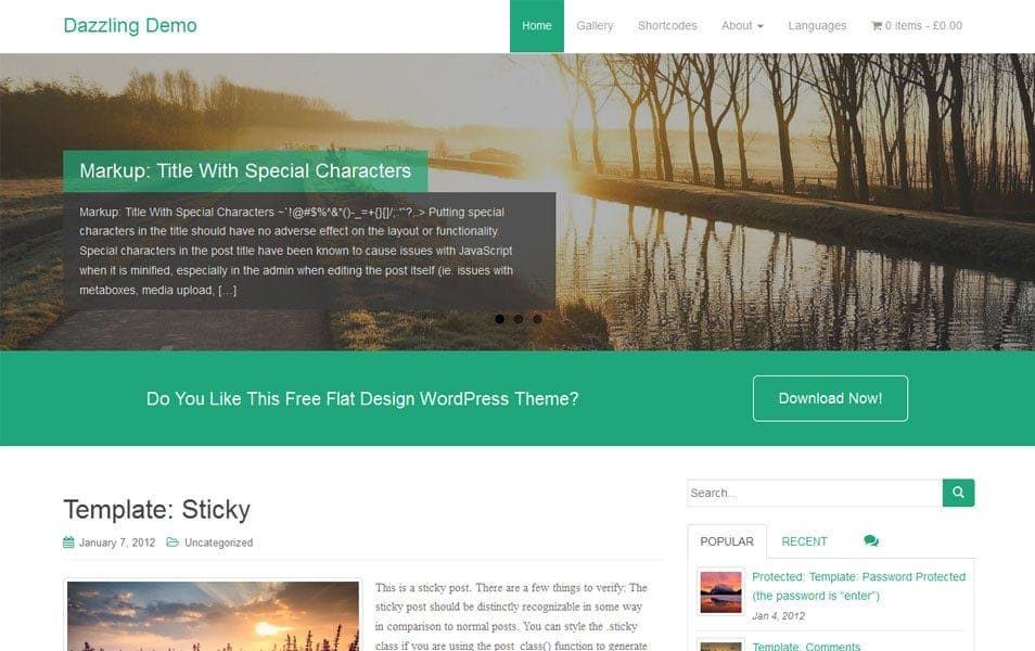 Dazzling Free Portfolio WordPress Theme