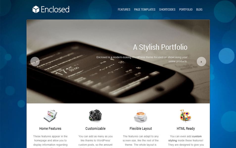 Enclosed Free Portfolio WordPress Theme