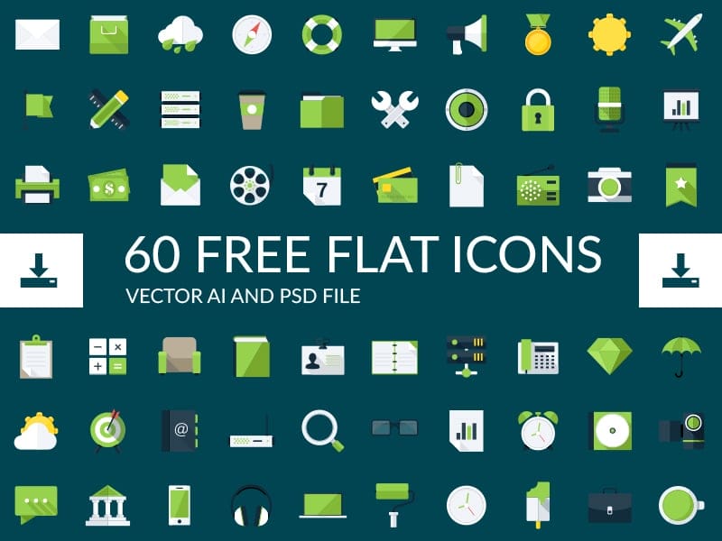 Download 50 + Latest Flat Vector Icons (Ai,EPS,SVG) » CSS Author