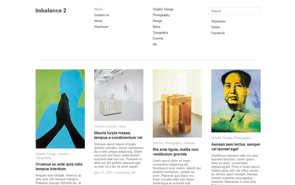 Imbalance 2 Free Portfolio WordPress Theme