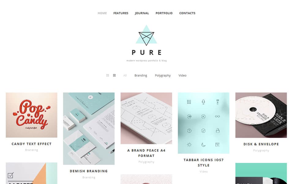 Pure Free Portfolio WordPress Theme