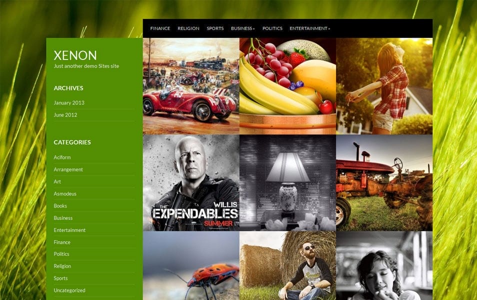 Xenon Free Photography WordPress Theme