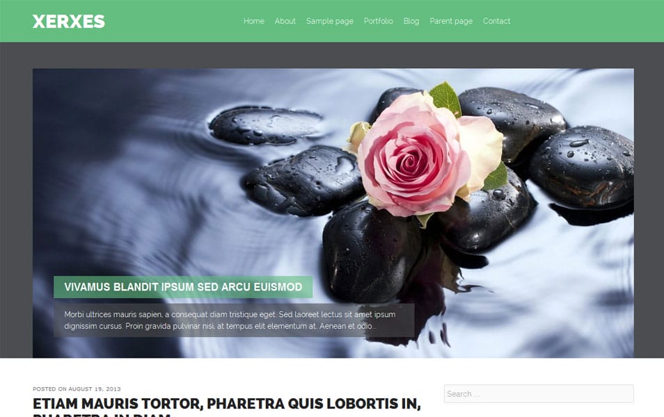 Xerxes Free Portfolio WordPress Theme