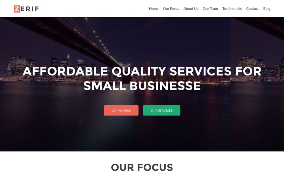 Zerif Lite Free Portfolio WordPress Theme