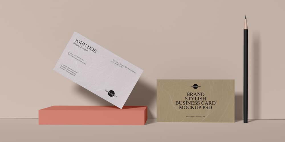 Download 100 Free Business Card Mockups Psd Css Author PSD Mockup Templates