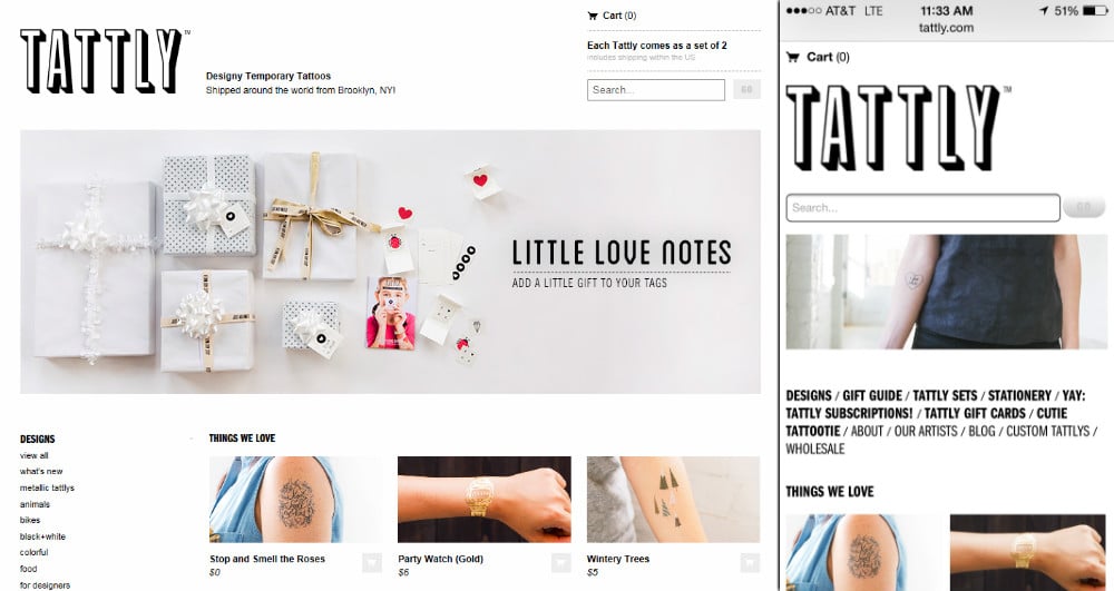 ecommerce tattly