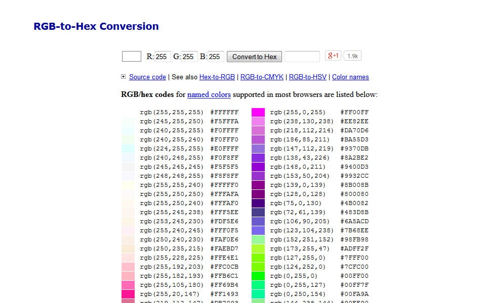 rgba to html color converter