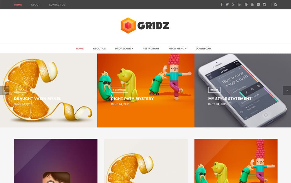 Gridz Responsive Blogger Template