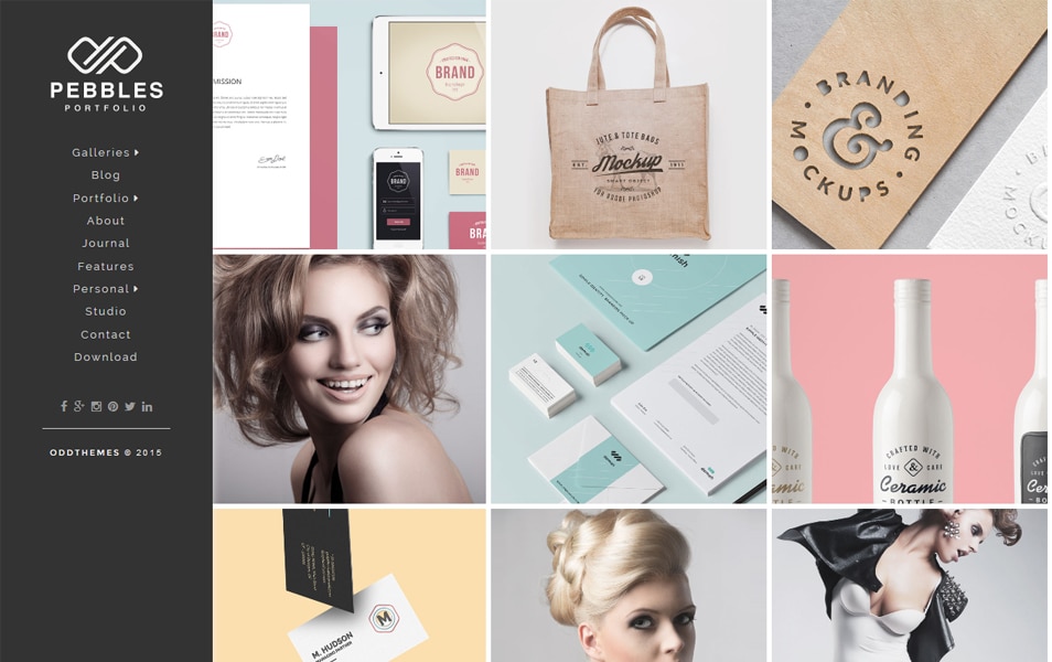 Pebbles Portfolio Blogger Template