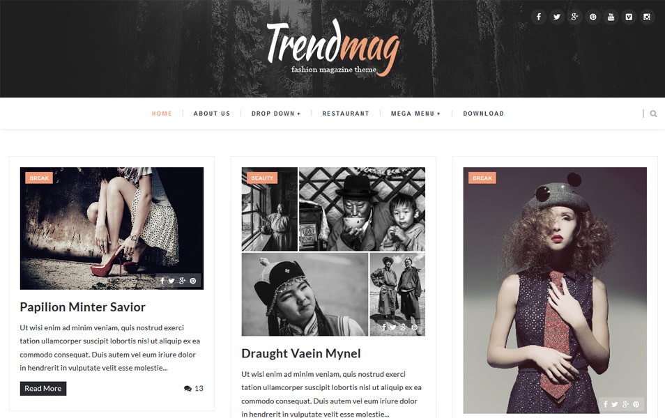 Trendmag Responsive Blogger Template