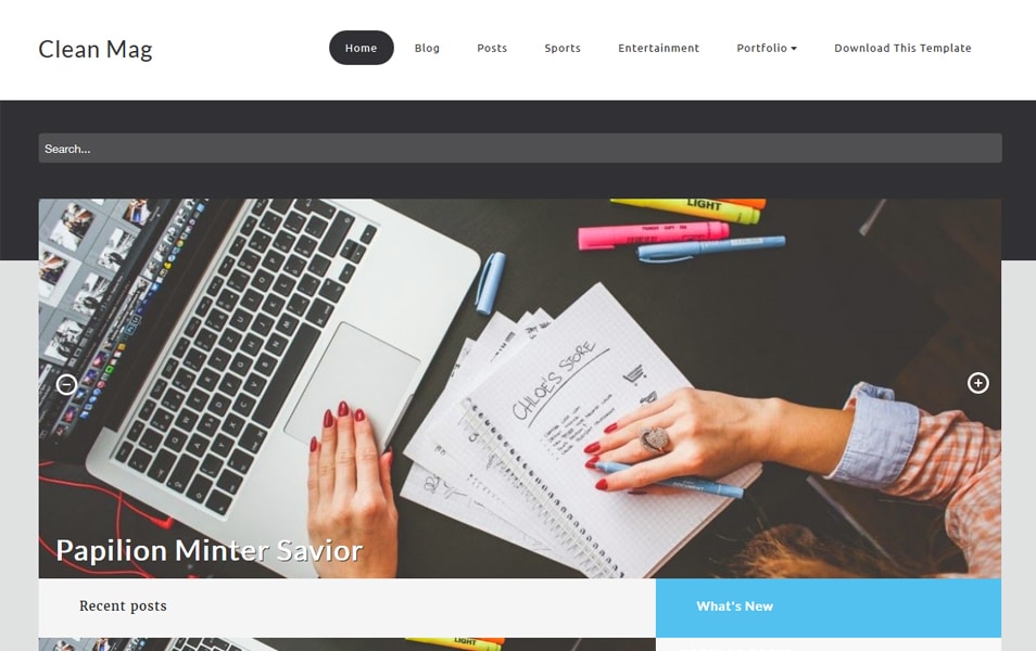 Clean Mag Responsive Blogger Template