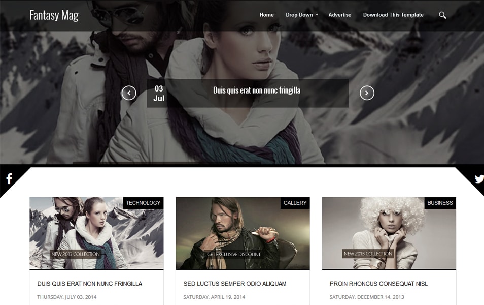 Fantasy Mag Responsive Blogger Template