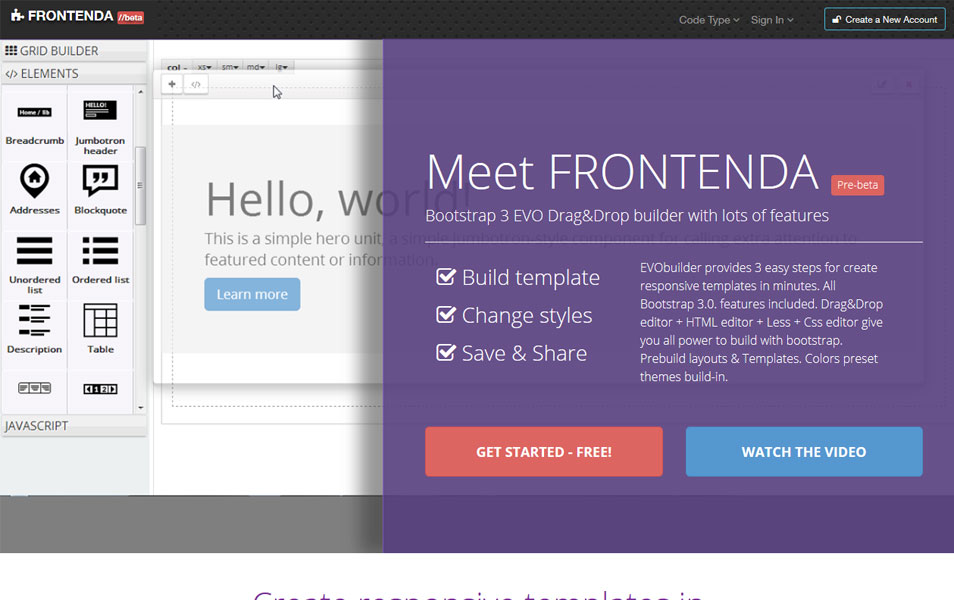 40+ Best Bootstrap Editors &amp; Builders » CSS Author