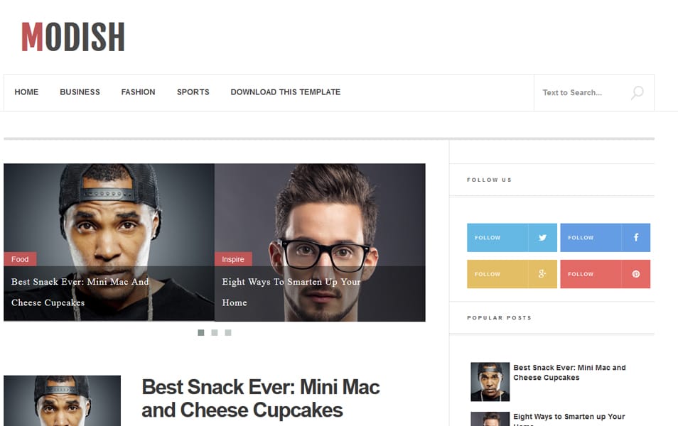 Modish Responsive Blogger Template