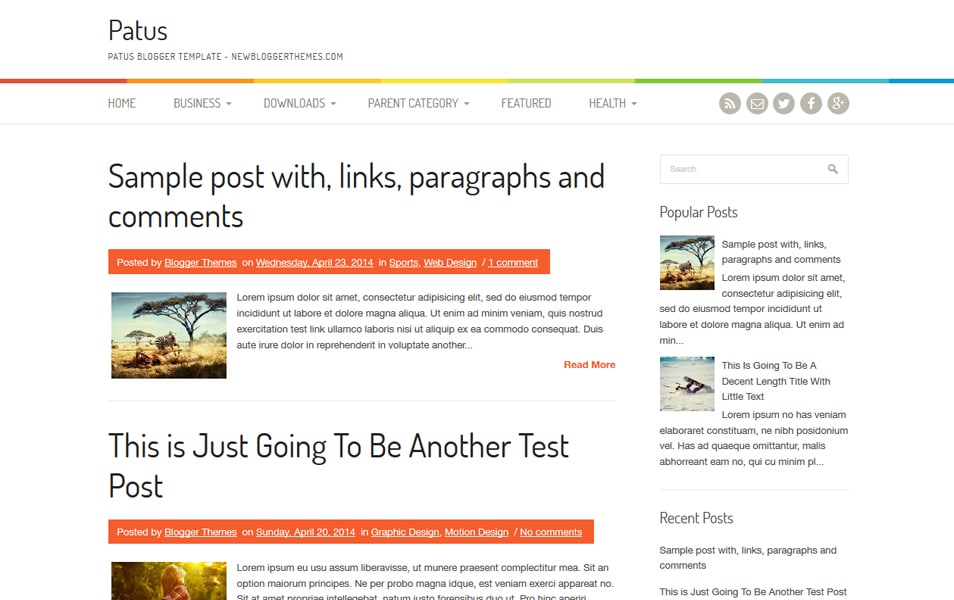 Patus Responsive Blogger Template