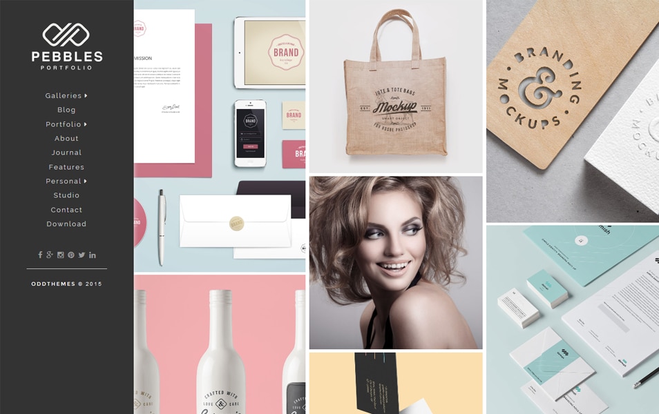 Pebbles Portfolio Blogger Template