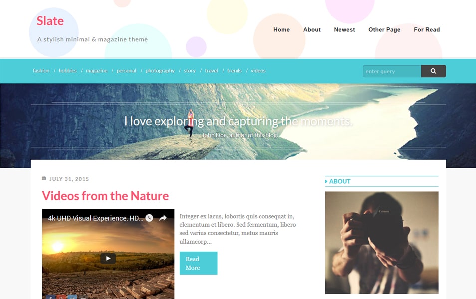 Slate Responsive Blogger Template