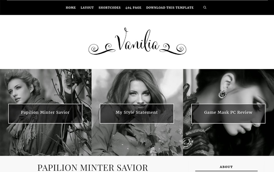 Vanilia Responsive Blogger Template