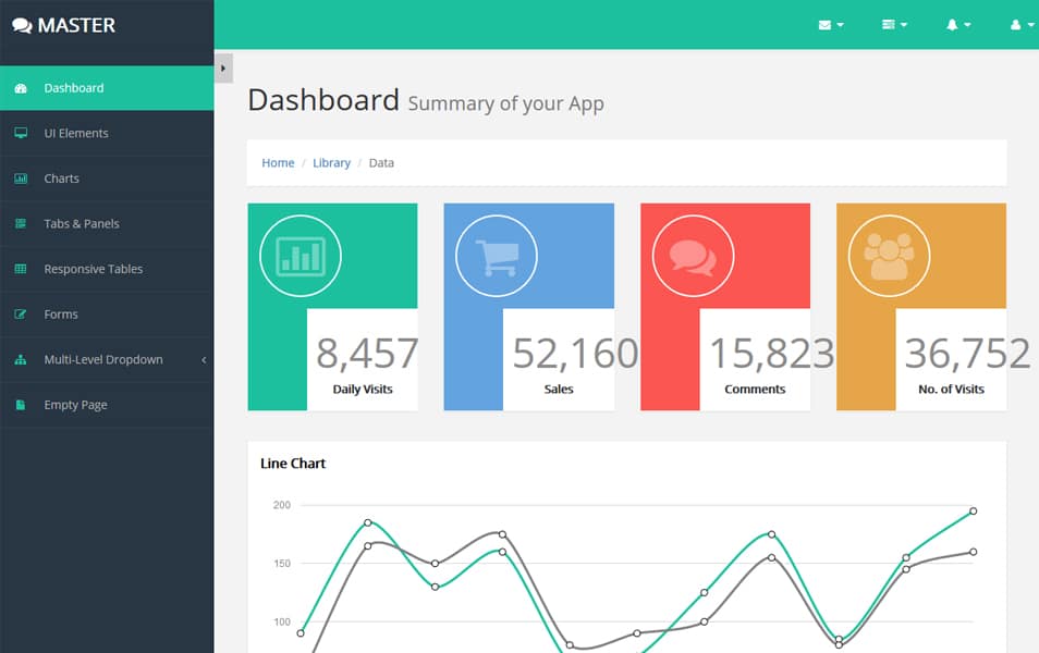 bootstrap admin dashboard template