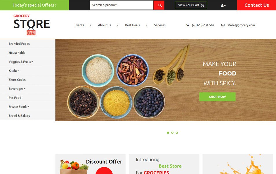Grocery Delivery Website Template from cssauthor.com