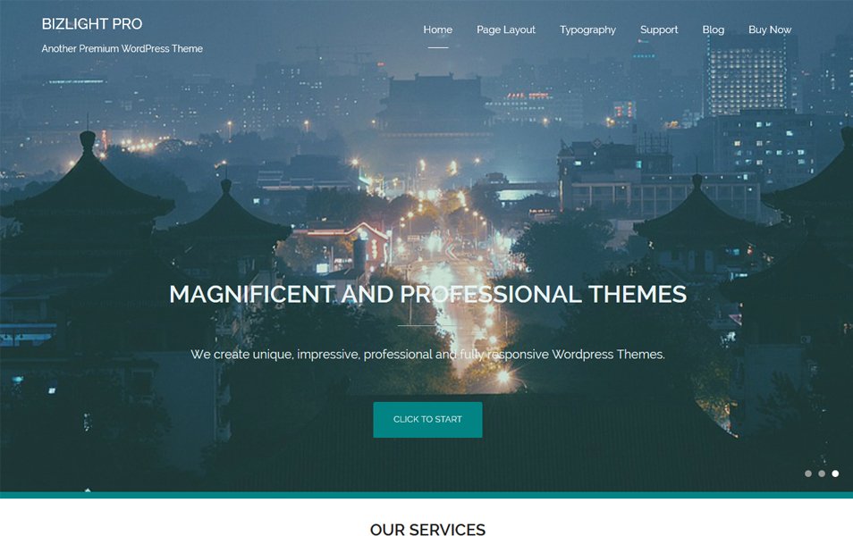 Bizlight Responsive WordPress Theme