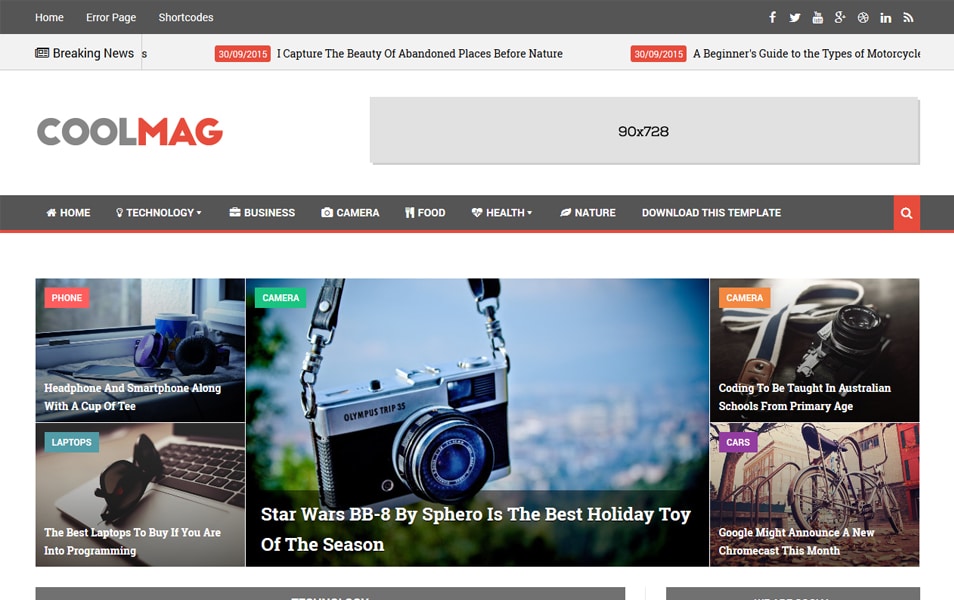 Cool Mag Responsive Blogger Template