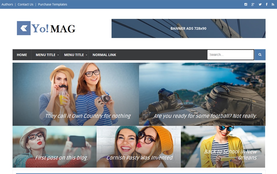 Yo!Mag Responsive Blogger Template