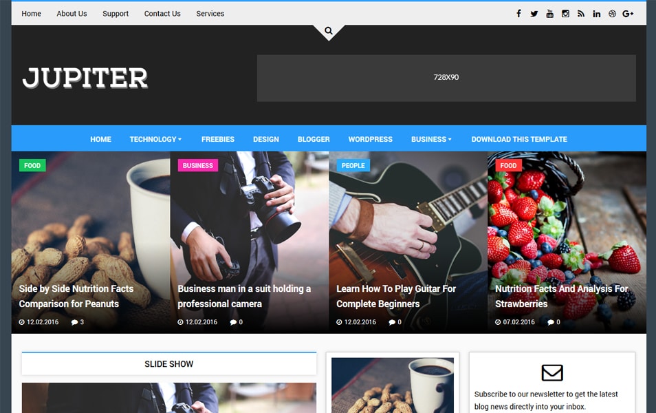 Jupiter Responsive Blogger Template