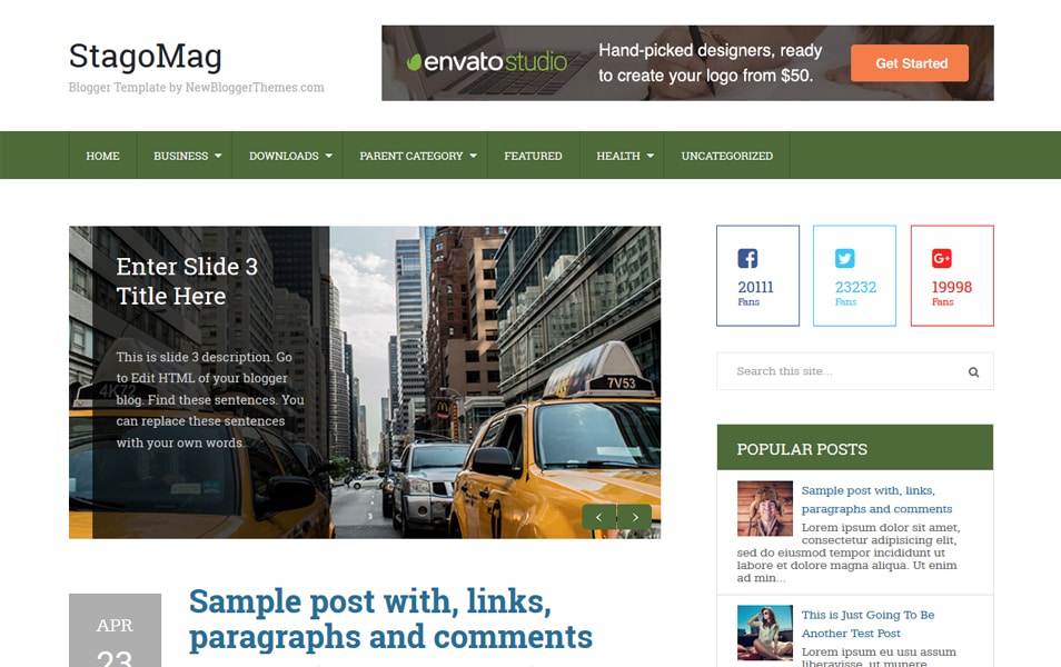 StagoMag Responsive Blogger Template