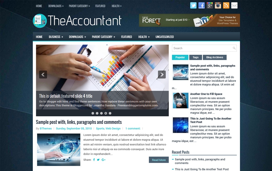 TheAccountant Responsive Blogger Template