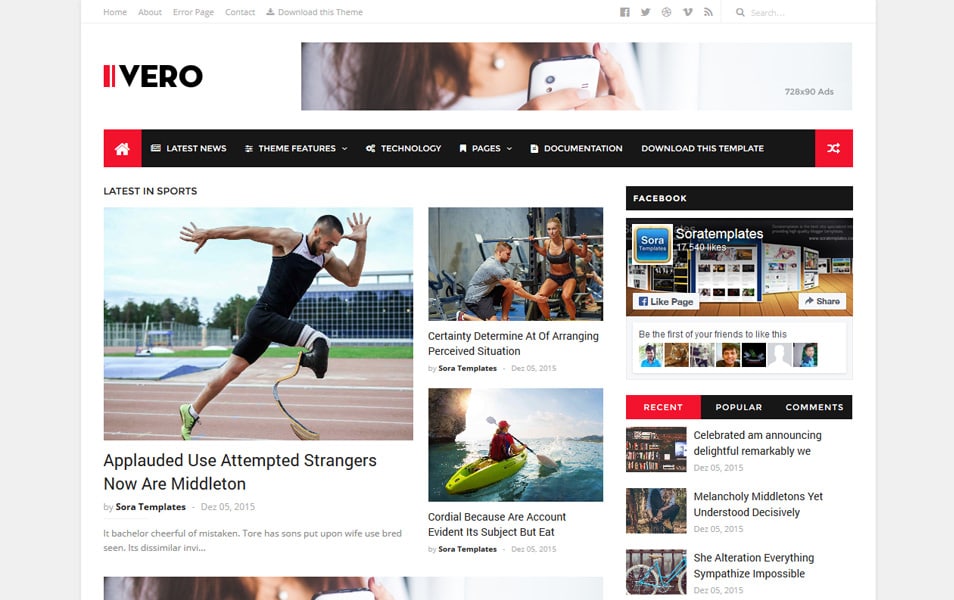 IVERO Responsive Blogger Template