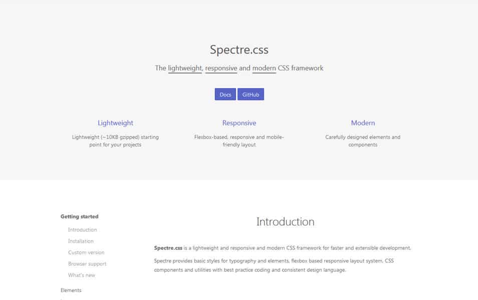 Spectre.css