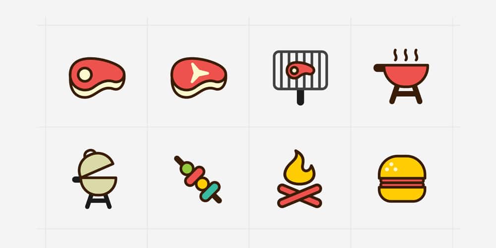 Barbecue Vector Icons