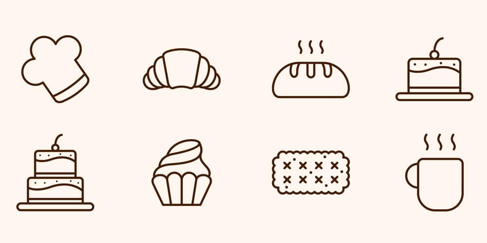 Cake and Bakery Vector Icons