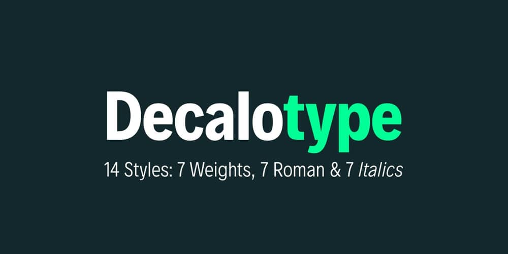 Decalotype Typeface